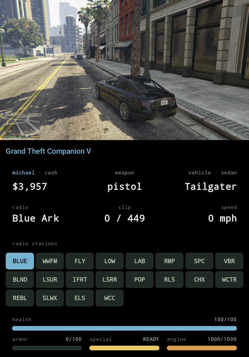 GTA V on the Thor's top screen, GTC companion on the bottom screen